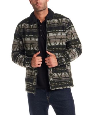 Men's Berber Lined Zip Front Rancher Jacket