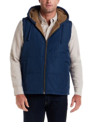 Men's Sherpa Lined Hooded Zip Front Puffer Jacket