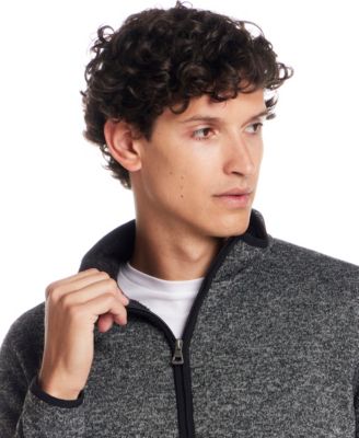 Men's Fleece Quarter Zip Sweater with Sherpa