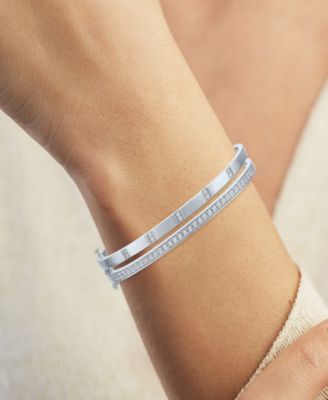 2-Pc. Diamond Bangle Bracelet Set (1/5 ct. t.w.) in Sterling Silver