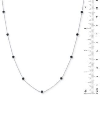 Black Diamond Necklace (1/4 ct. t.w.) in Sterling Silver
