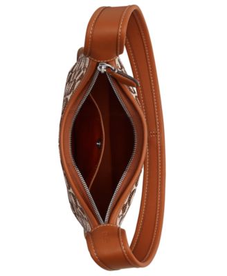 Originals Curve Zip Crystal Signature Jacquard Shoulder Bag