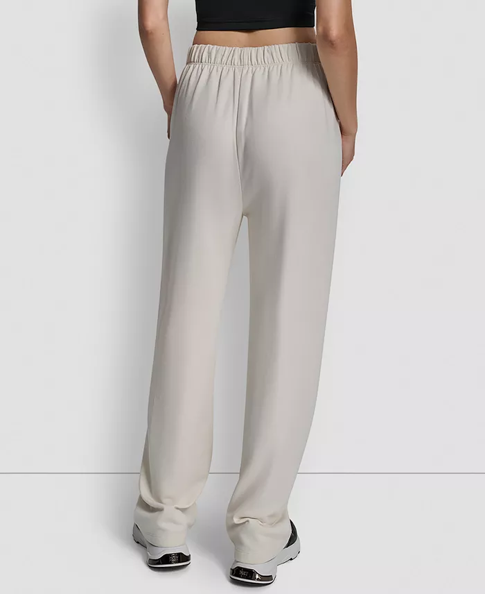 Women's Flocked Logo Boyfriend Open Leg Pants - thumbnail 2