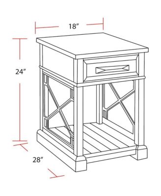 Parker House Sundance - Smokey Grey Chairside Table
