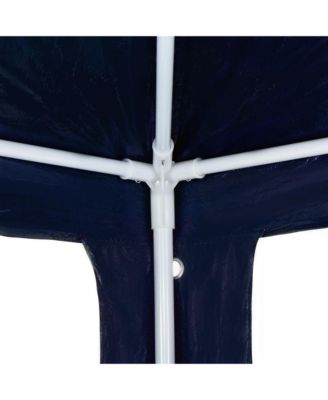 Party Tent Blue Polyethylene, Steel Large UV-resistant