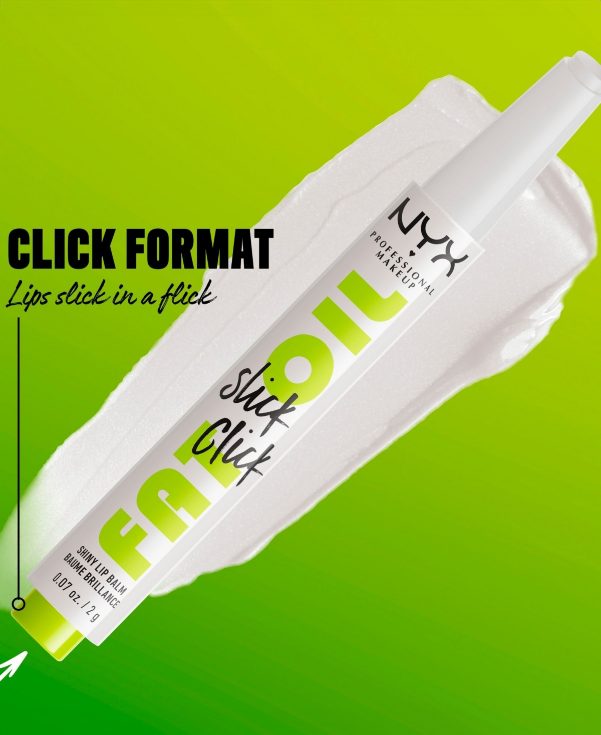 Nyx Professional Makeup Fat Oil Slick Click Lip Balm, 0.07 Oz.