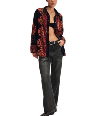 Free People - Women's One Night Floral Print Long Sleeve Top