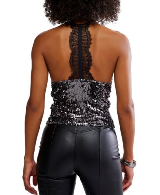 Women's Take Me Away Sequin Detail Cami Top