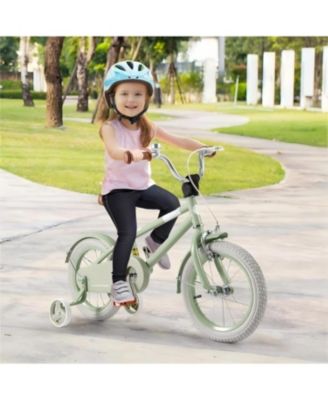 Kids Bike with Adjustable Handlebar and Saddle Green-14 Inches