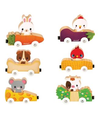 Mix & Match Magnetic Animal Cars - Set of 6