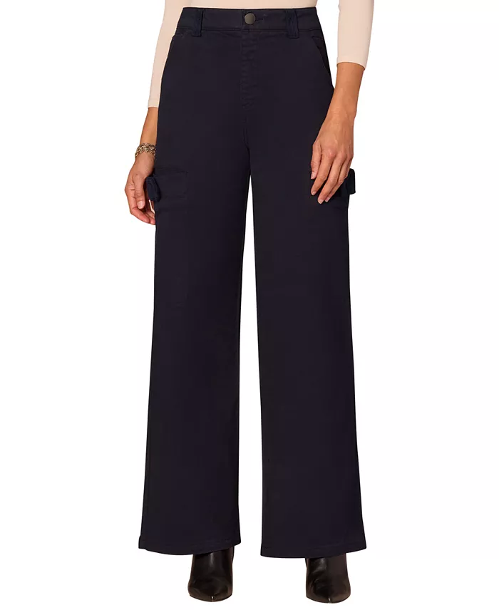 Petite "Ab" Solution Wide Leg Sky Rise Jeans