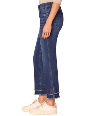 Petite "Ab" Solution Kick Flare Mid Rise Jeans