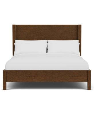 Furniture - Davie Cracked Oak Queen Panel Bed