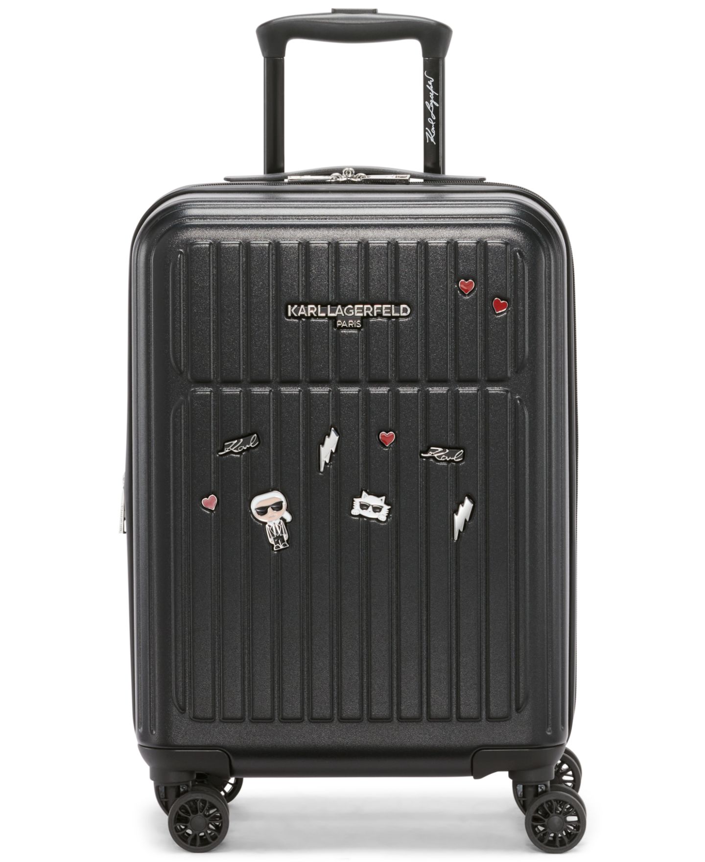 Чемодан KARL LAGERFELD PARIS Sentimental Voyage 21" Upright Luggage, цвет: Чёрный — фото 9