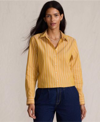 Women's No Iron Boxy Cropped Shirt