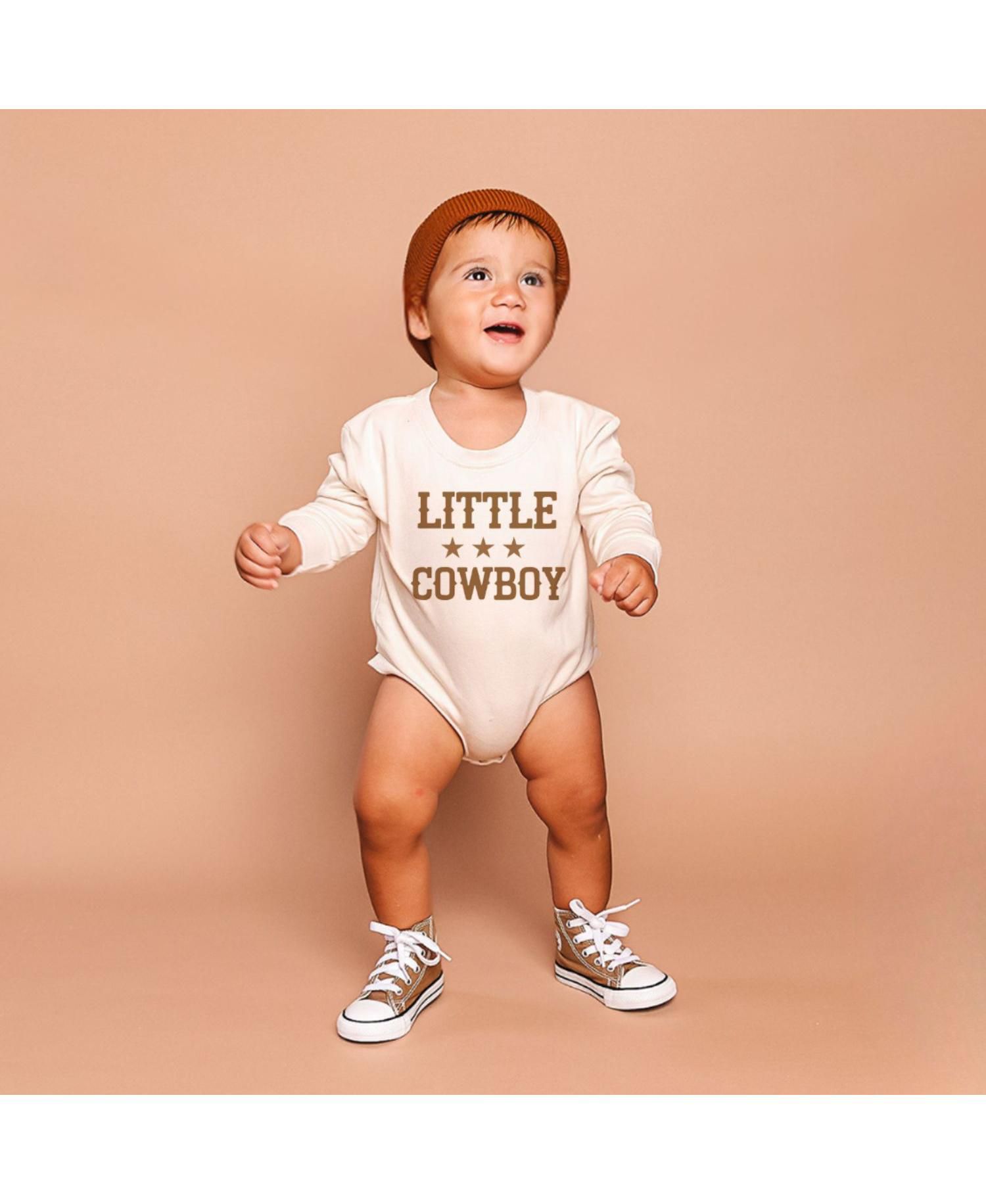 Baby Boys Cowboy Long Sleeve Romper