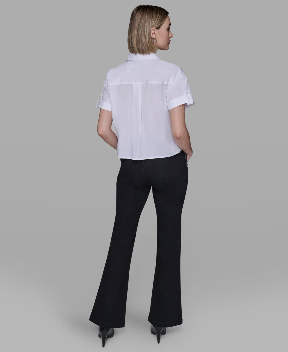 Karl Lagerfeld Paris Petite Bow Short sleeves Top