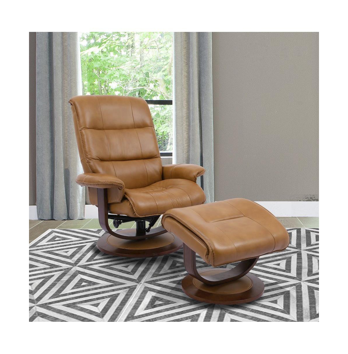 Parker Living Knight - Butterscotch Manual Reclining Swivel Chair and Ottoman