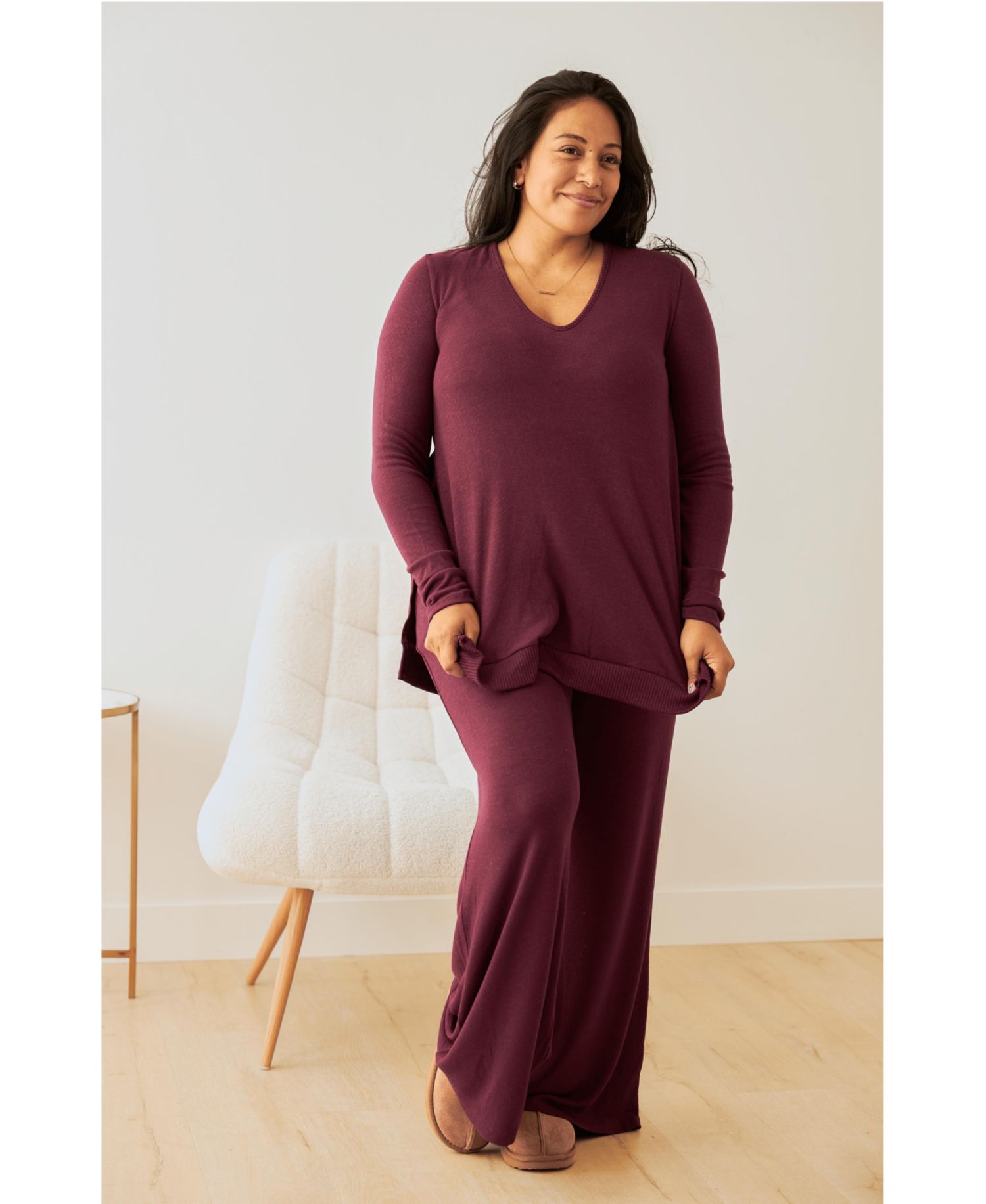 Maternity CozyKnit Nursing V-neck Top