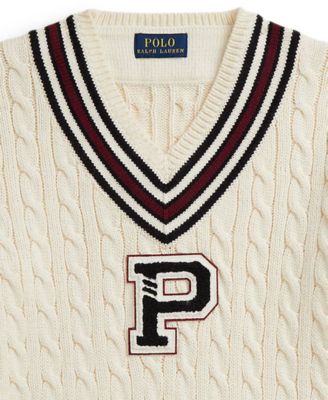 Boys' 2T-7 Stripe Detail Cricket Sweater