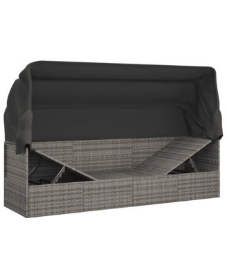 Outdoor Lounge Bed Grey