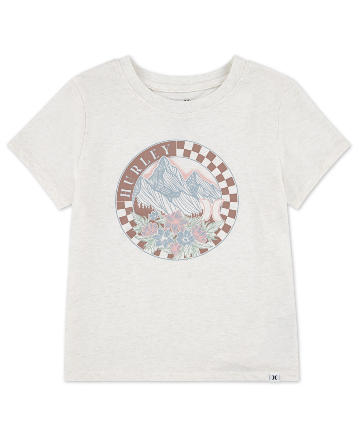 Hurley Kids' Girls 7-16 Floral Short Sleeve T-shirt In White