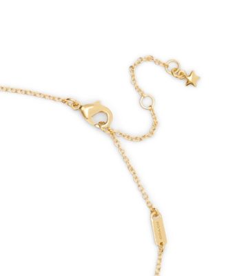 Gold Plated Lucite Pendant Necklace