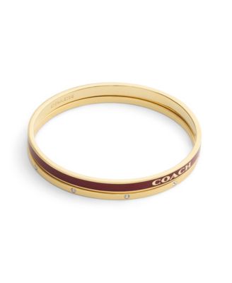 Gold Plated Duo Bangle Bracelet Set