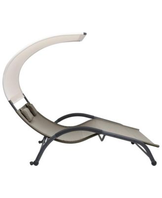 Sun Lounger Taupe Textilene, steel Double Double Sun Lounger
