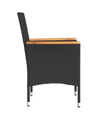 Garden Chair Black, Cream White