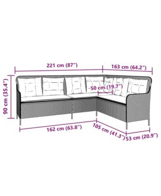 Patio Sofa Black, Turquoise