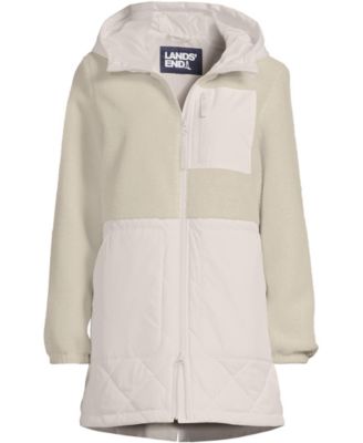 Women's High Pile Fleece Quilted Mixed Media Parka