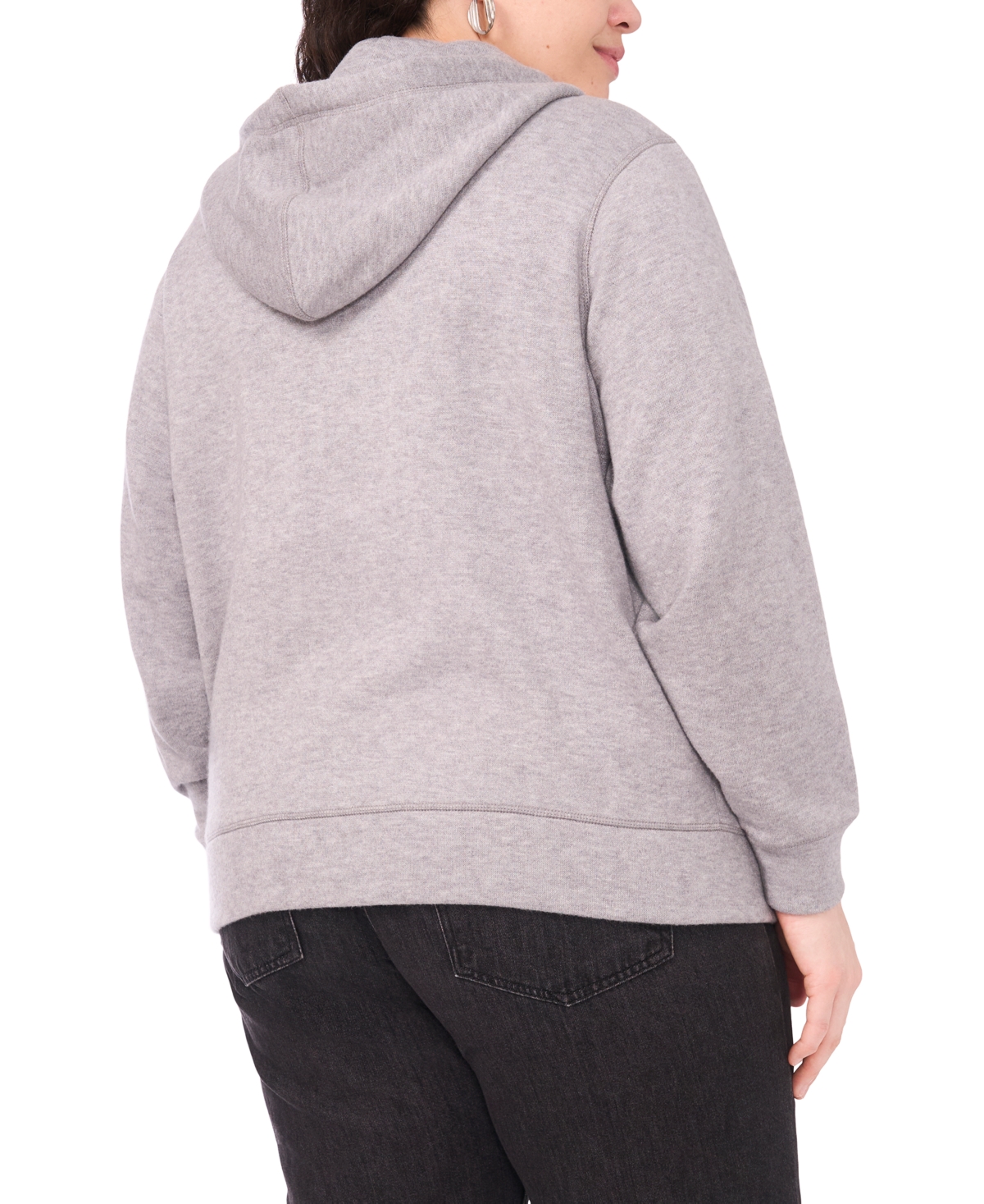Vince Camuto Plus Long Sleeve Zip-Up Hoodie Jacket