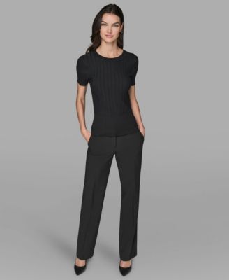 Women's Short Sleeve Sweater Knit Top