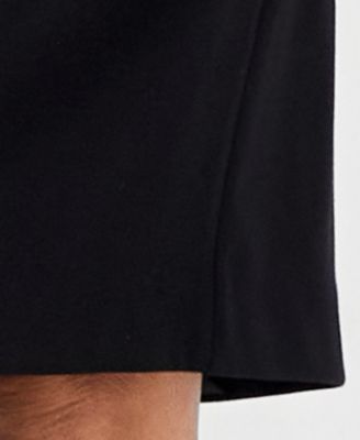 Women's Square-Neck Button-Front Skirt Suit 