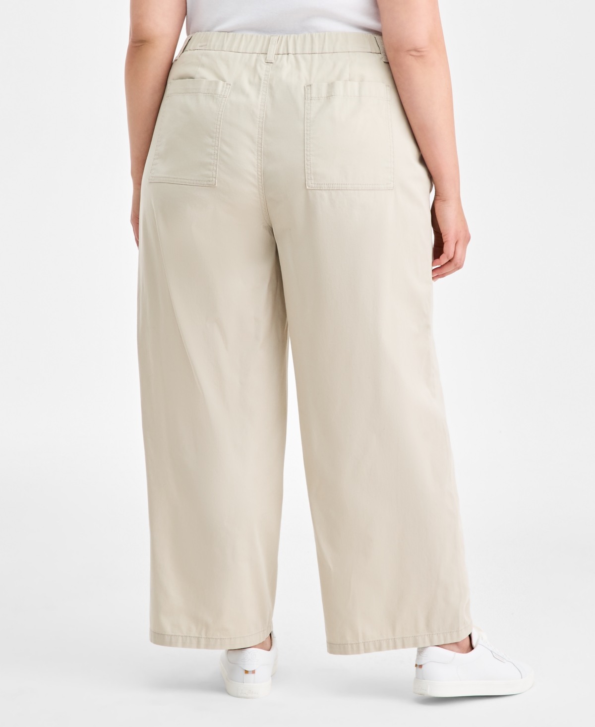 Style & Co Plus Size Pleated Straight-leg Pant, Macy's Exclusive In Gray