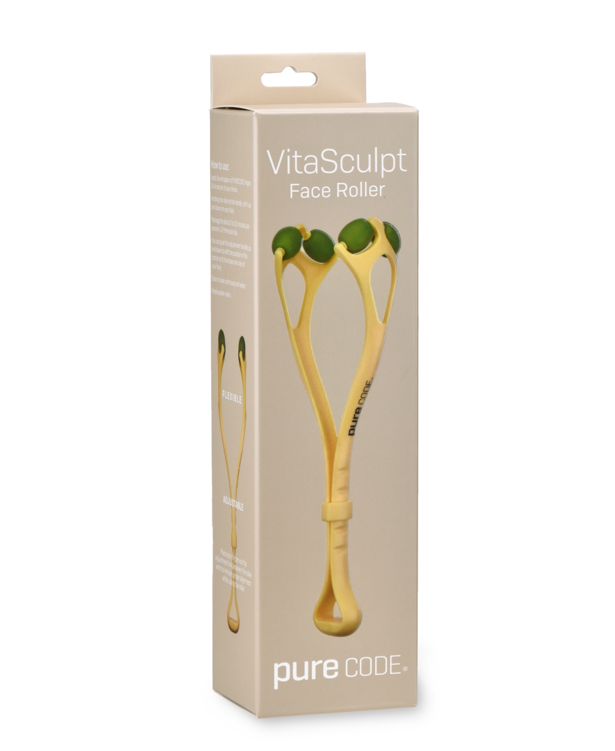 Purecode Vitasculpt Rejuvenating Bundle Set- Face Roller Unscented Argan Oil 30ml