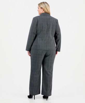 Plus Size Flap-Pocket Mid-Rise Wide-Leg Pantsuit 