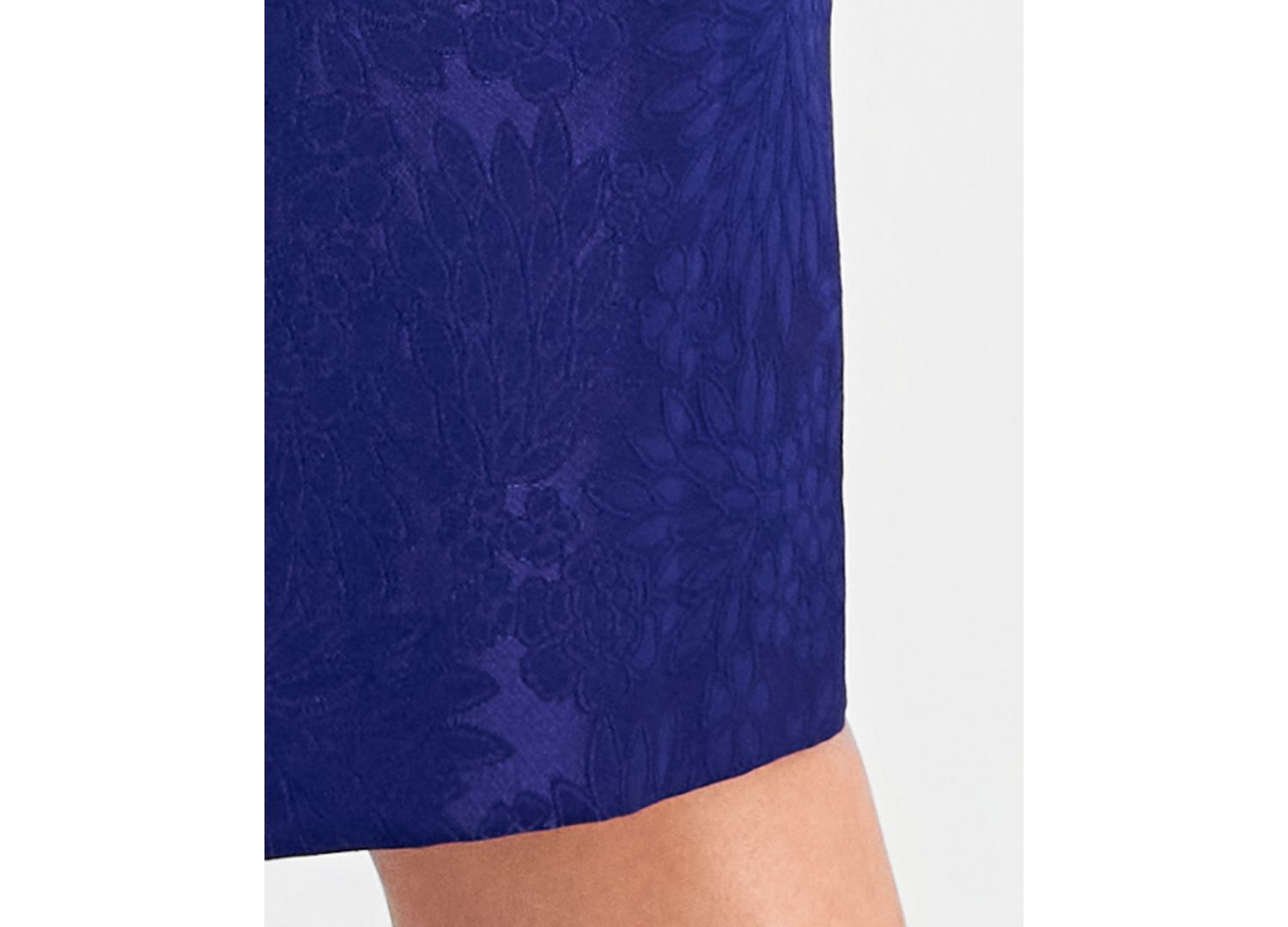 Plus Size Floral-Jacquard Topper & Sheath 2 Piece Dress Suit