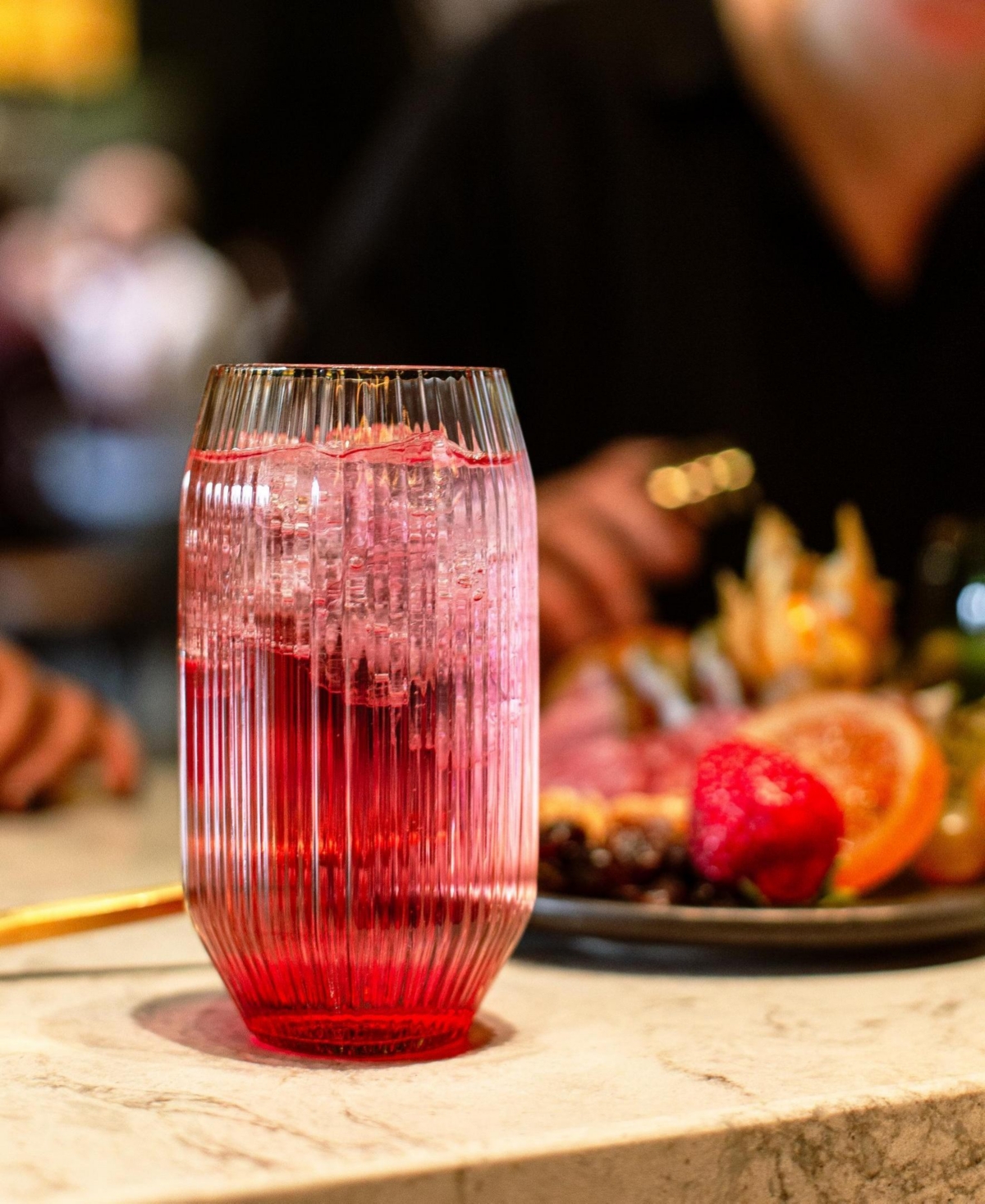 Fortessa Estiva Textured Highball Sparkling Cocktail Glasses, Set Of 4 In Transparent