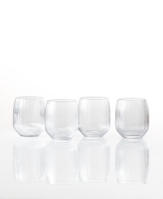 Estiva Textured Tall Tumbler Glasses, Set of 4