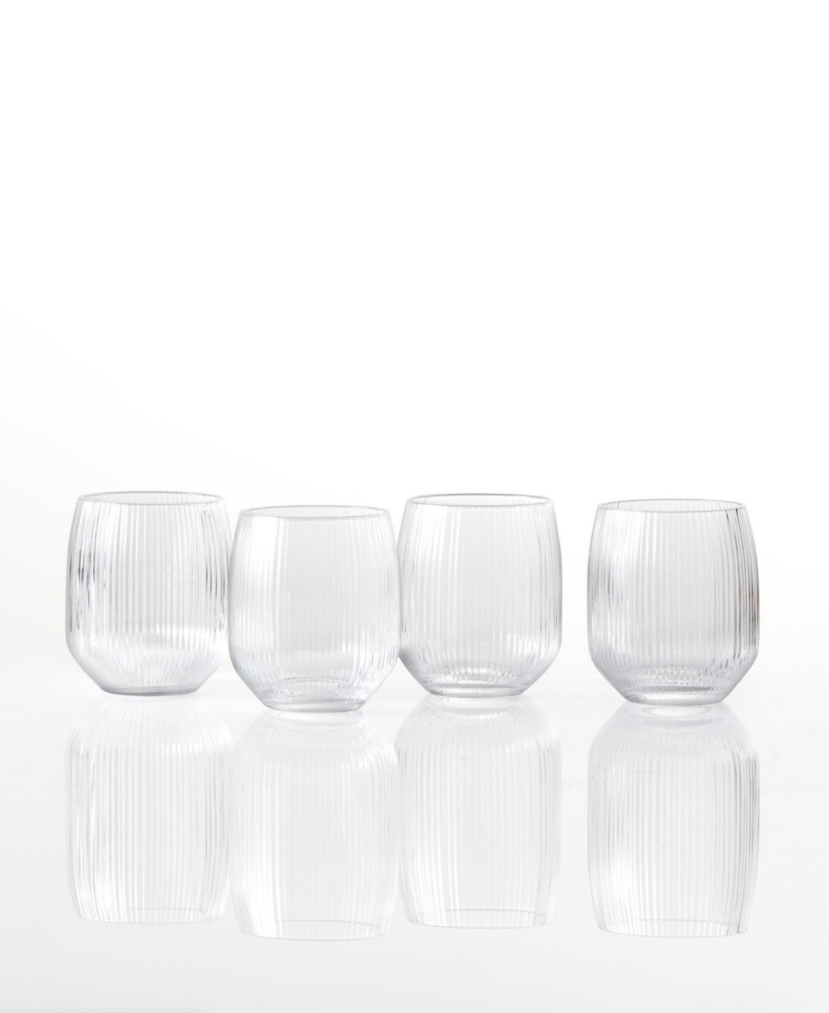Fortessa Estiva Textured Tall Tumbler Glasses, Set Of 4 In Transparent