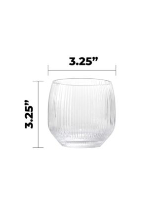 Estiva Textured Double Old-Fashioned Glasses, Set of 4