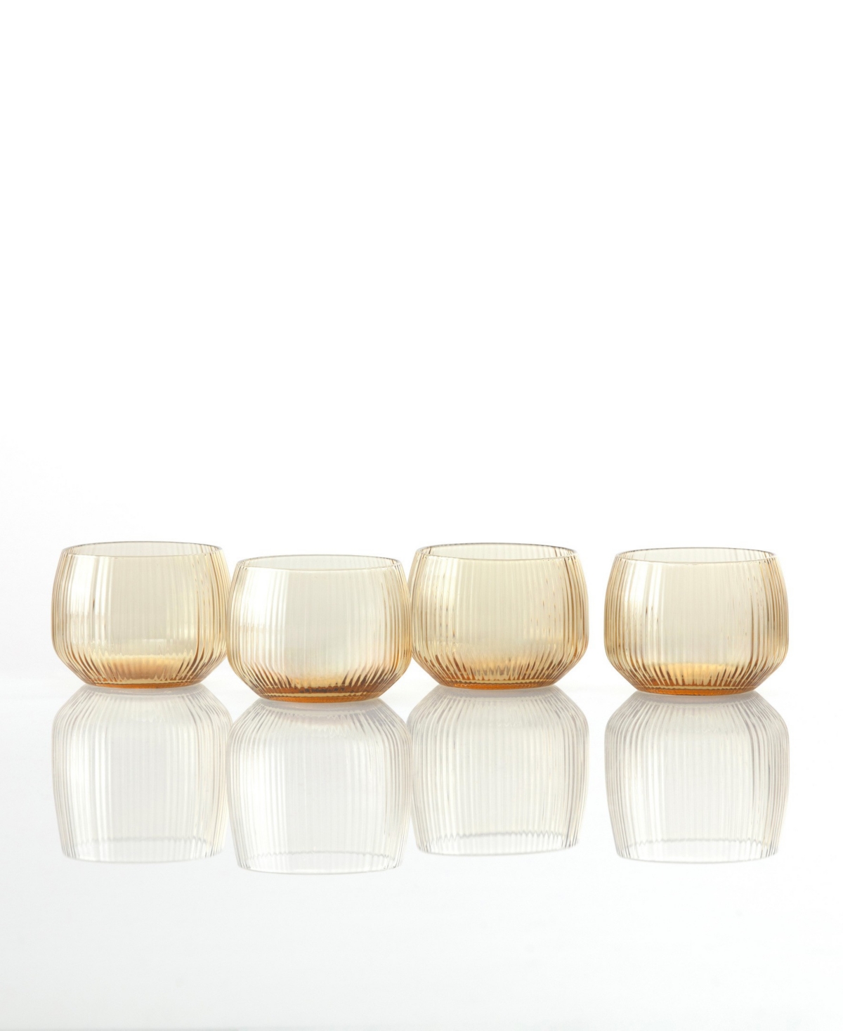 Fortessa Estiva Textured Short Tumbler Glasses, Set Of 4 In Neutral