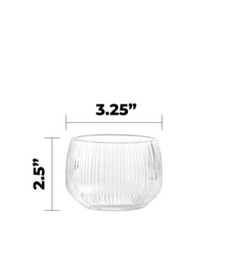 Estiva Textured Short Tumbler Glasses, Set of 4