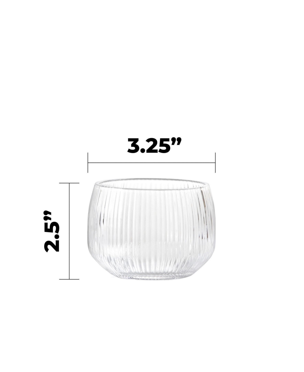 Fortessa Estiva Textured Short Tumbler Glasses, Set Of 4 In Transparent