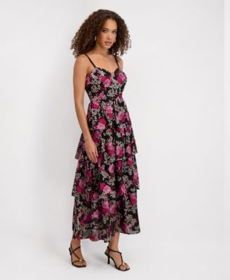 Women's Sweetheart Neck Embroidered Dress