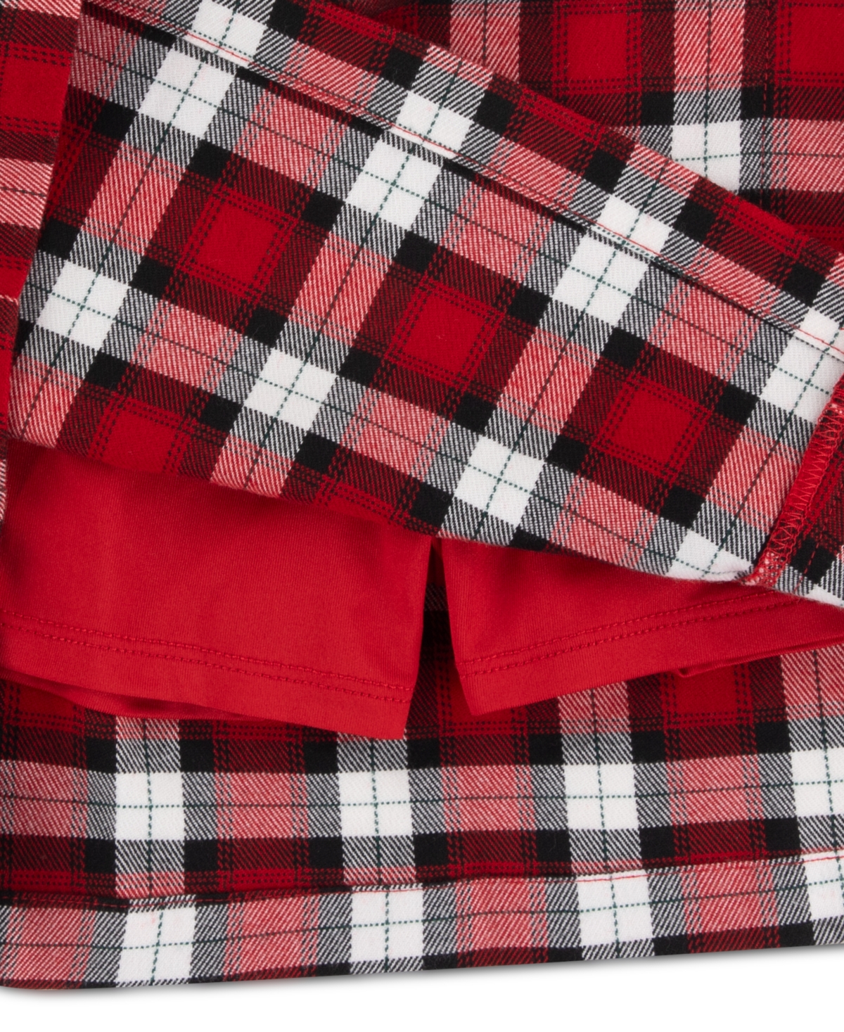 Abercrombie Girls 5-18 Plaid Print Wrap Skort In Red