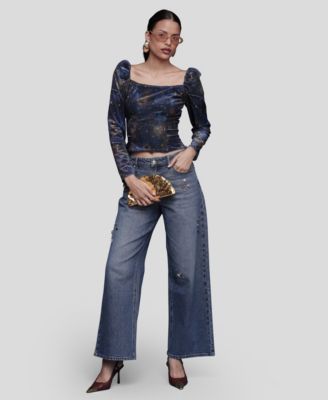 Women's Long Sleeve Velvet Top