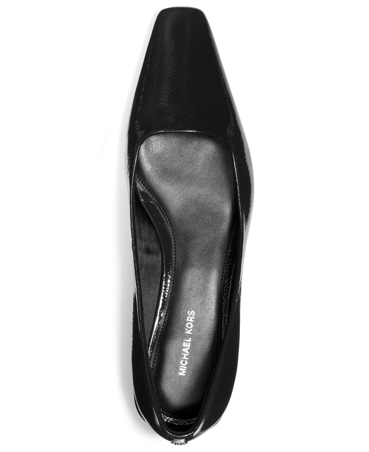 Michael Kors Darrah Crackled Patent Leather Ballet Flat In Black